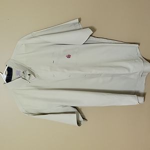Bugle Boy kaki colored mens button down casual shirt. Size XL